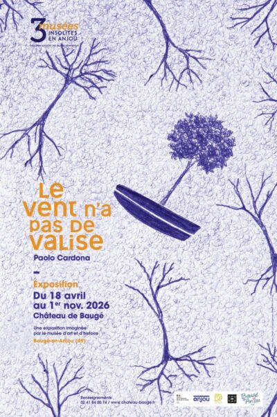 Affiche Le vent n'a pas de valise - Paolo Cardona - Crédit graphisme Manuela Huot-Tertrin